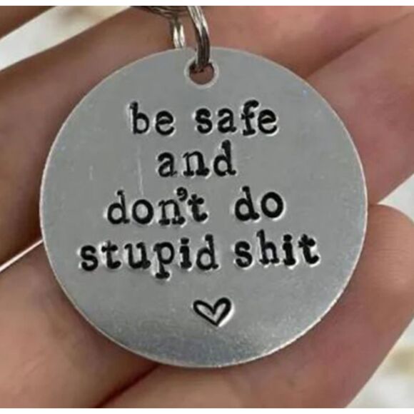 New Don't Do Stupid Keychain, 1 Pc - Picture 1 of 9